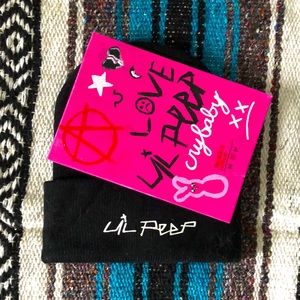 lil peep beanie and small paining